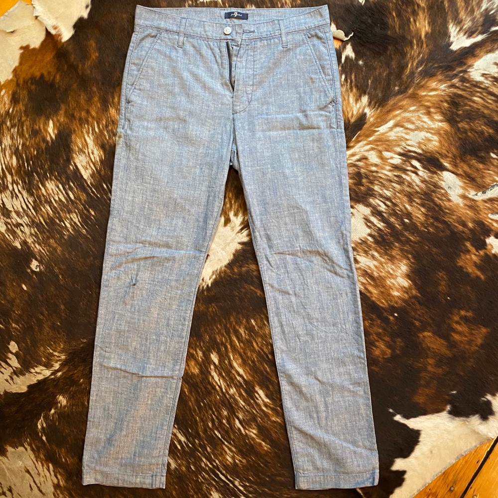 Cotton straight cut pants